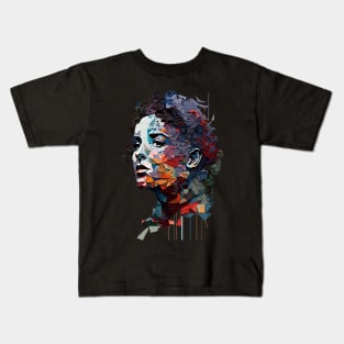 Woman Art Portrait Kids T-Shirt